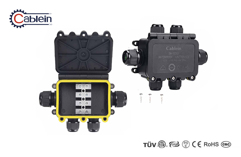 Square 6-Way Inline Waterproof Junction Box